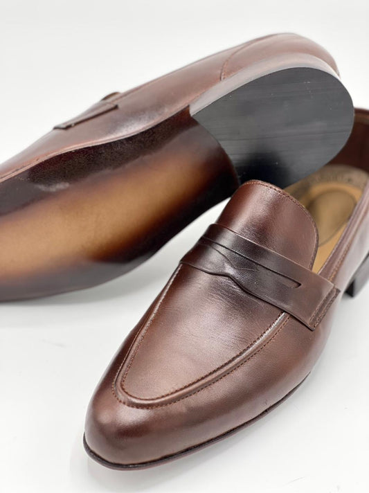 Plain Brown Handmade Leather shoes